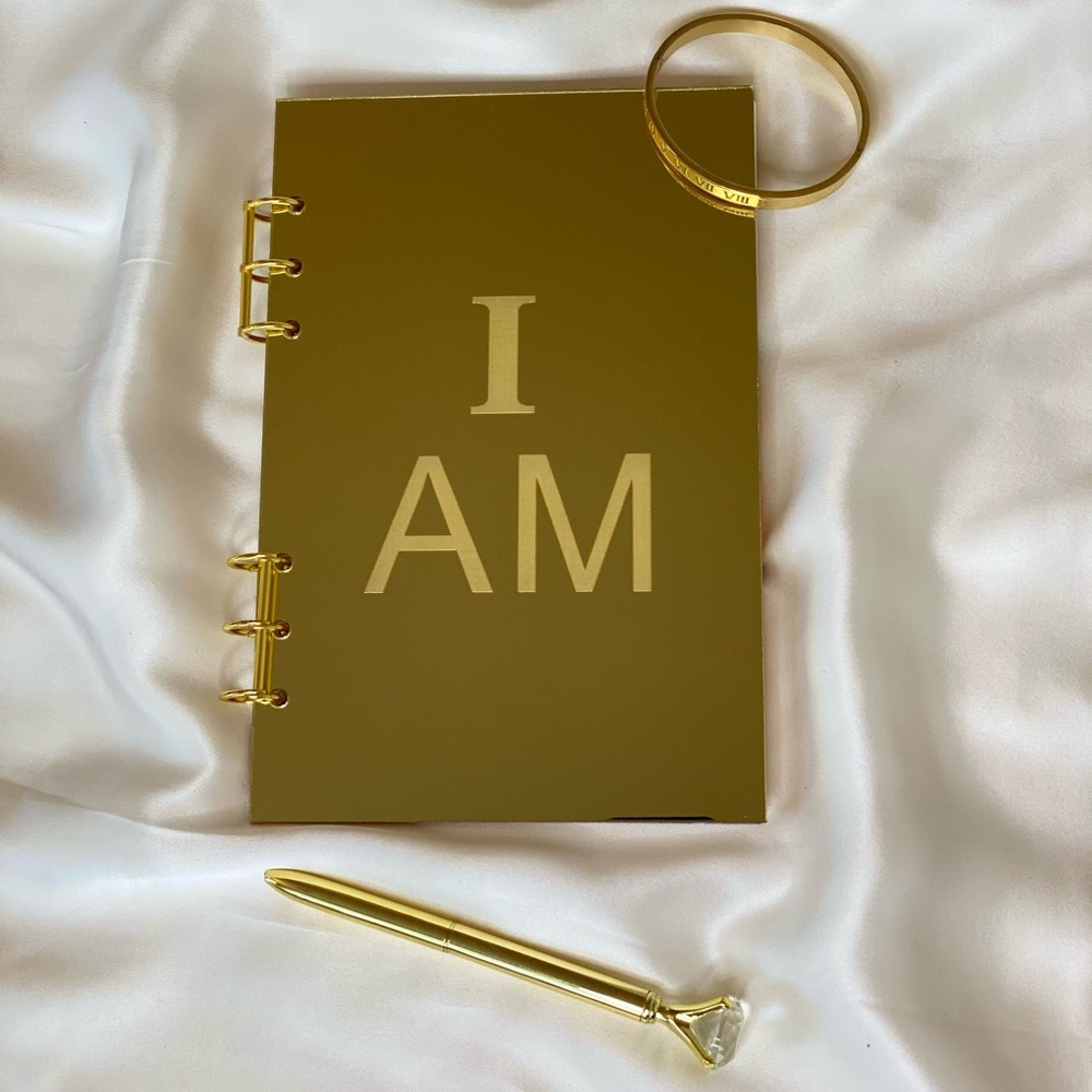 Gold “I AM” Manifesting Journal/Blank Notebook